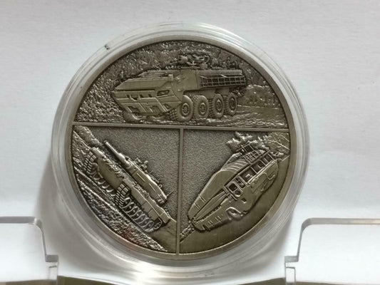 Singapore Military Tank Army Soldiers Open House 2009 Medal Coin w/ Box (C044b)