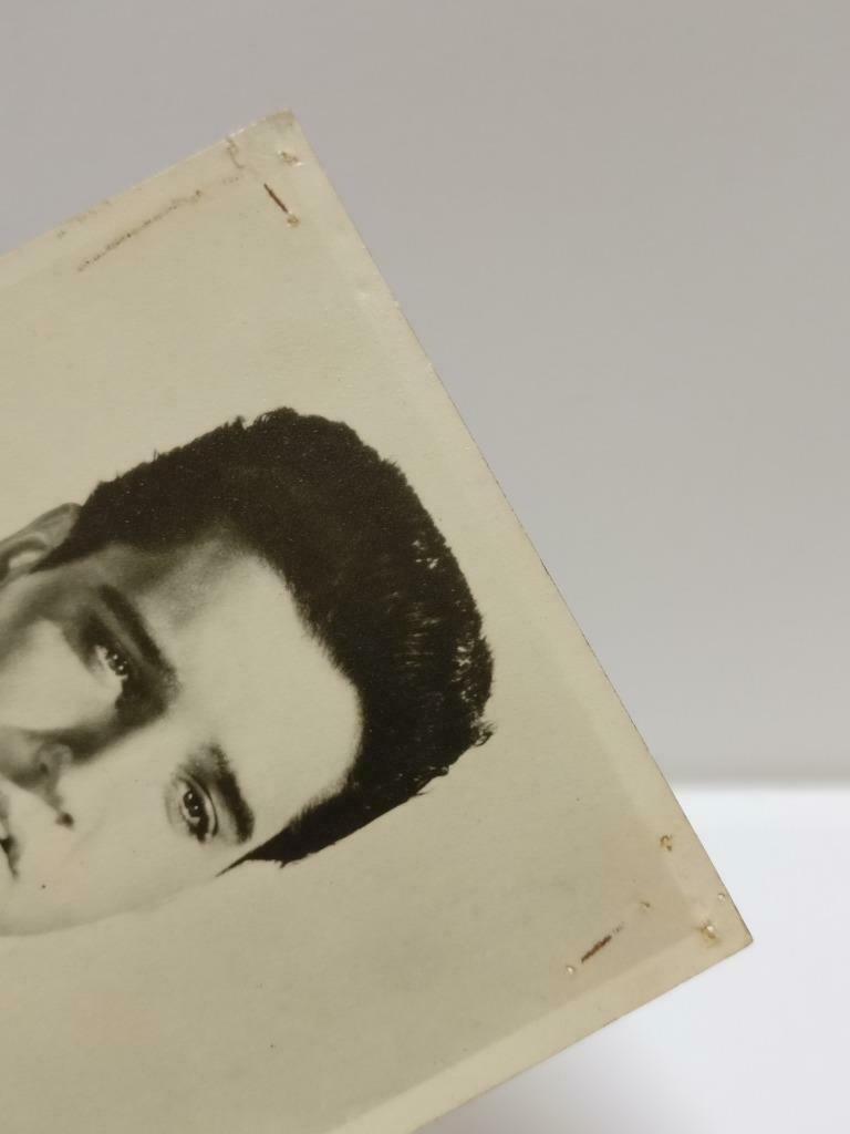 Vintage Elvis Presley With Guitar Black & White Photo Card F/S (P187)
