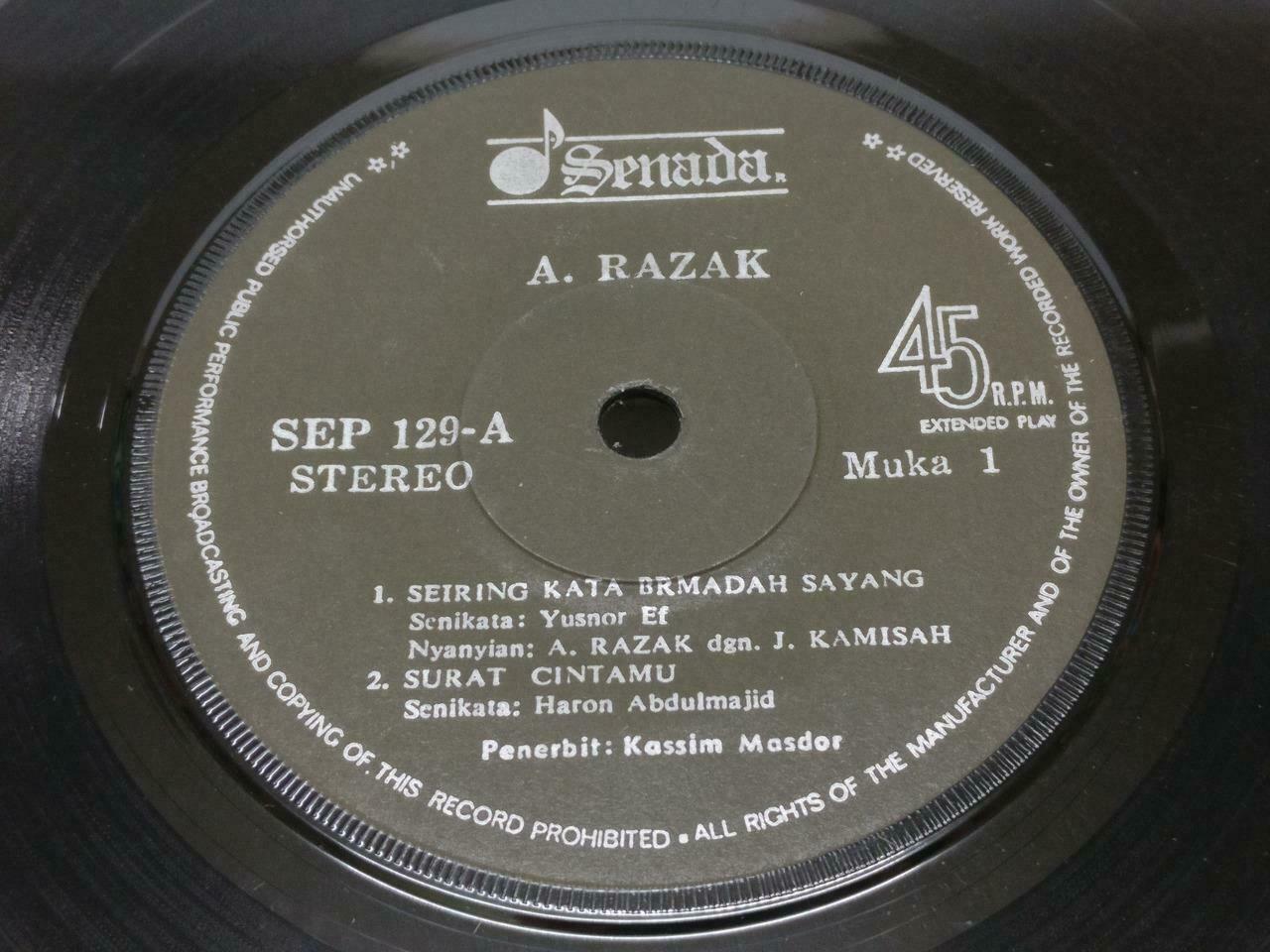Malaysia A.Razak Surat Cintamu Malay EP 7" 45 RPM (EP357)