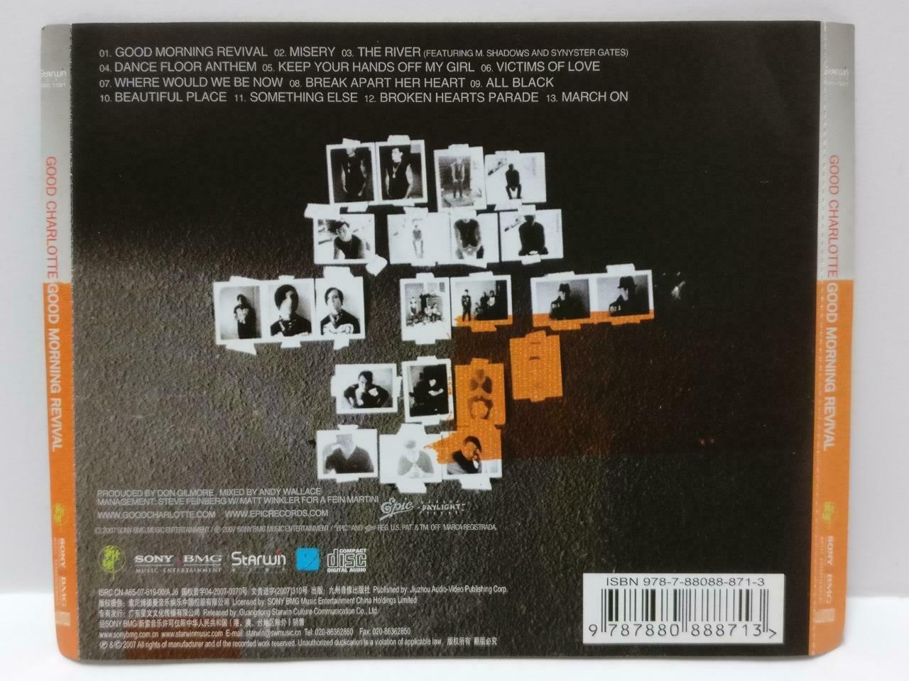 Good Charlotte Good Morning Revival 2007 Rare China CD CDS471