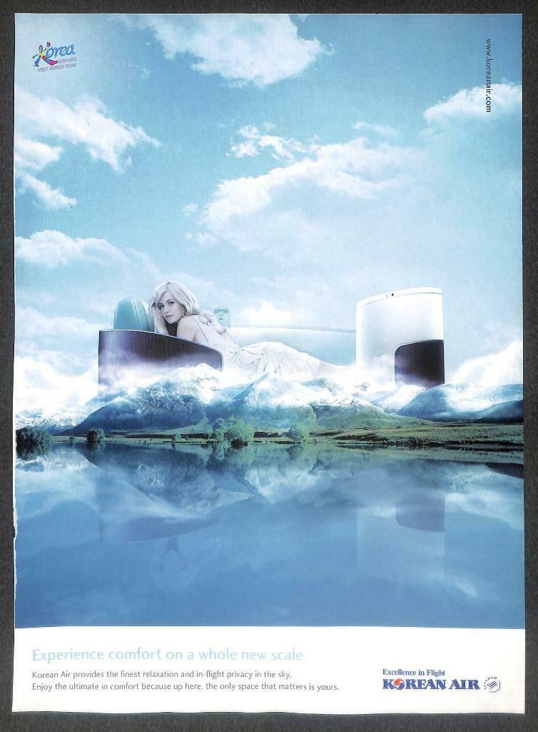 Vintage Korean Air Magazine Advertisement Print Ad x 3 (P904)
