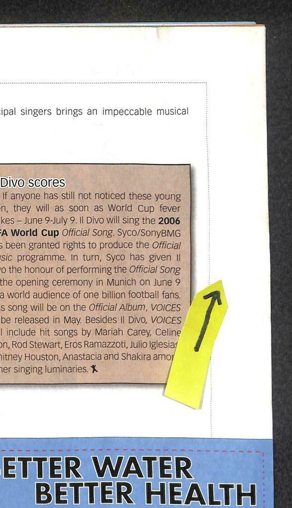 Singapore Lifestyle Magazine 2006 IL Divo Classical Singing Hunks F/S M121 E