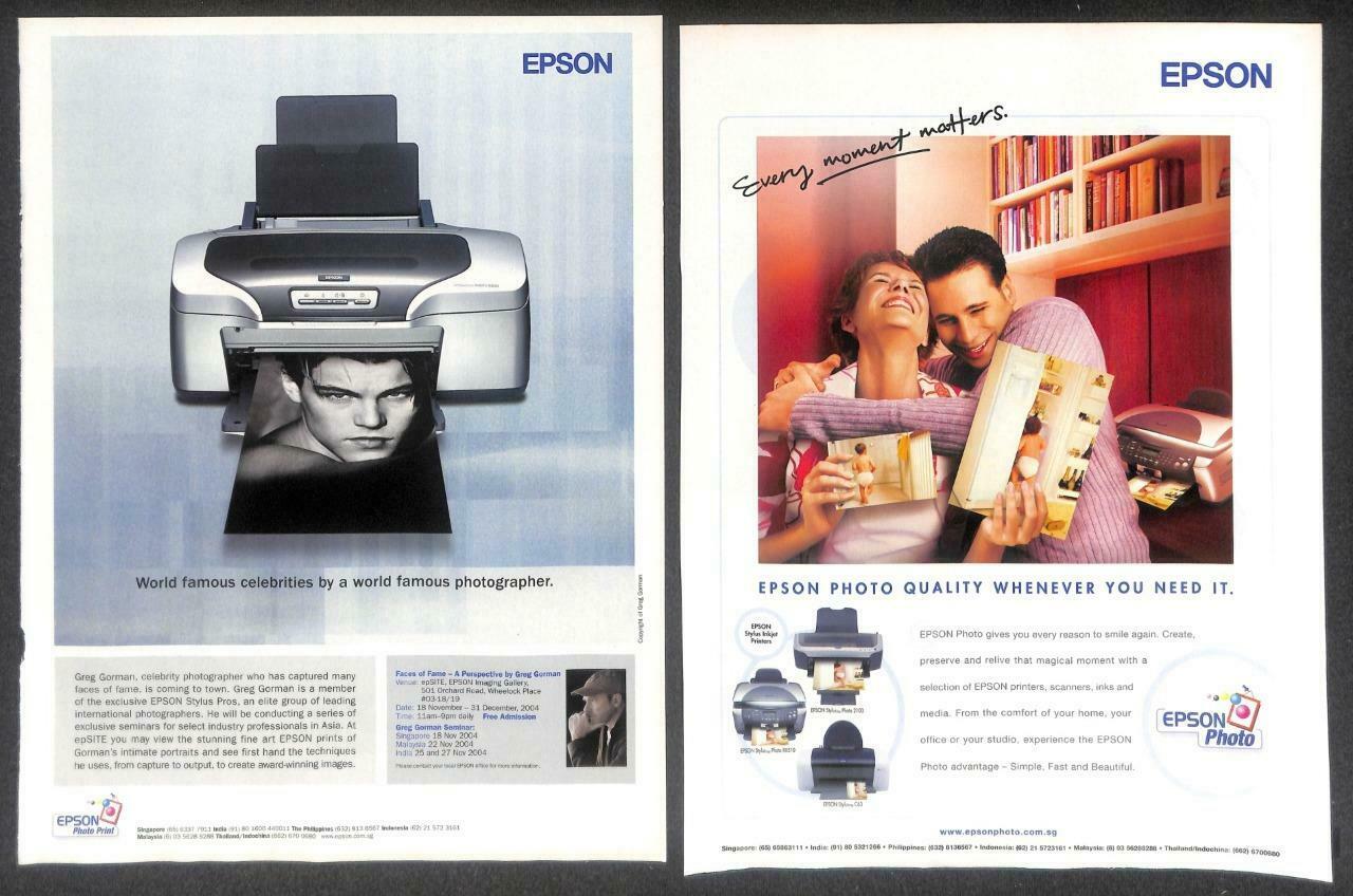Vintage Epson Printer Photos Printing Magazine Advertisement Print Ad x 6 (P891)