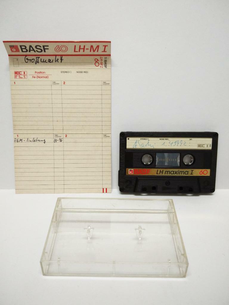 Used  Blank Tapes BASF 60 LH-MI Germany Cassette Tape x 01 (CT032)