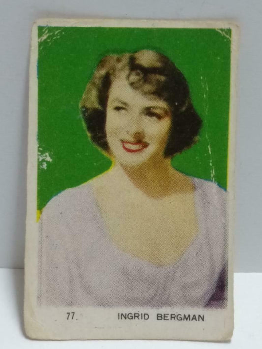 Vintage Actress Ingrid Bergman Colour Mini Photo Trading Card  F/S (A2320)
