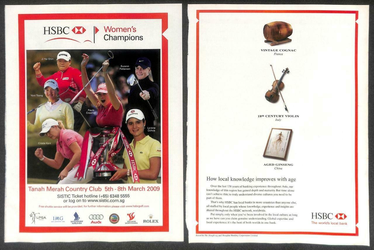 Vintage HSBC Bank Tiger Woods Magazine Advertisement Print Ad x 13 (P903)
