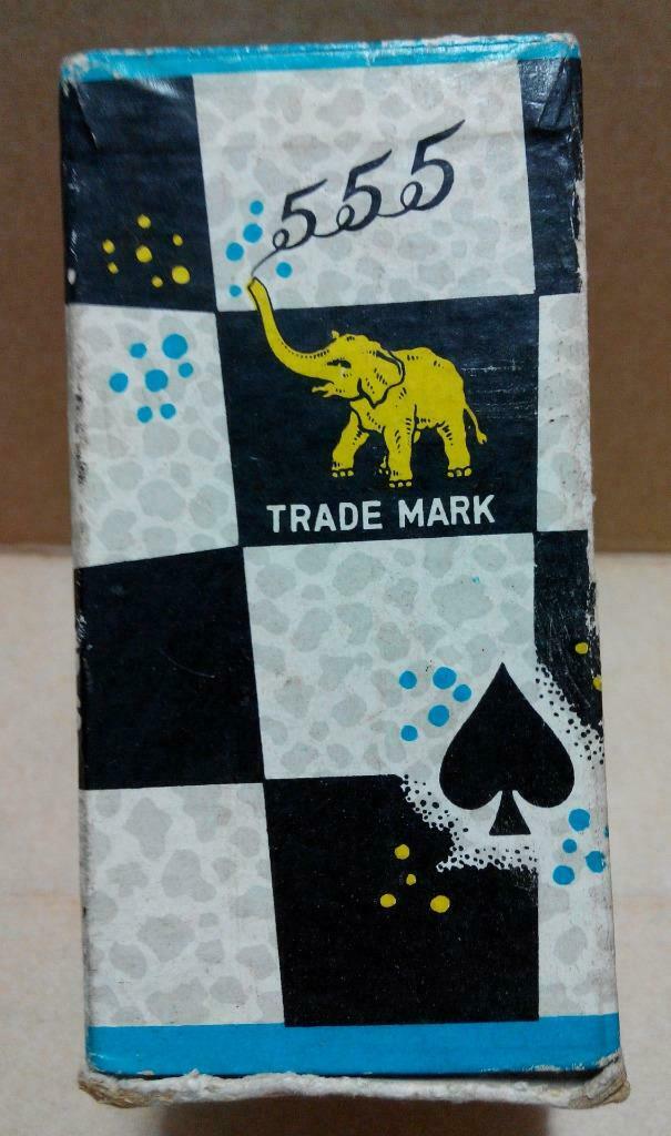 Rare Vintage 555 Elephant Brand Shanghai Poker Playing Cards Souvenir (A1277)