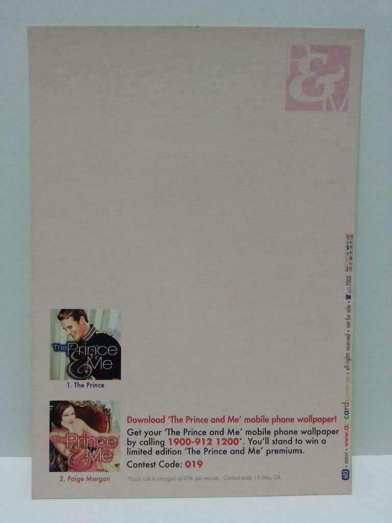 The Prince And Me 2004 Julia Stiles Movie Poster On Singapore Postcard (AC023)