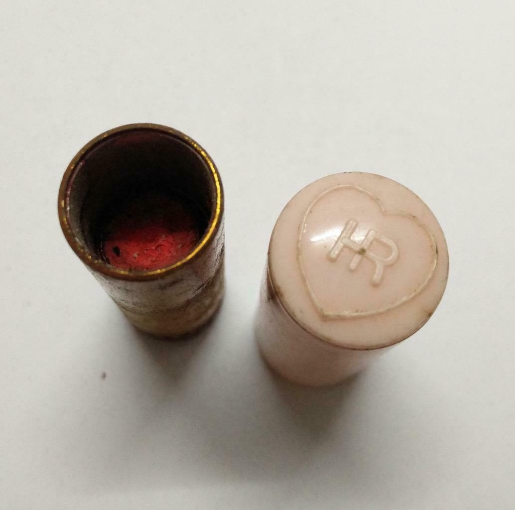 Vintage Old Used Obsolete HR Cute Logo Cosmetics Lipstick Case (B597)