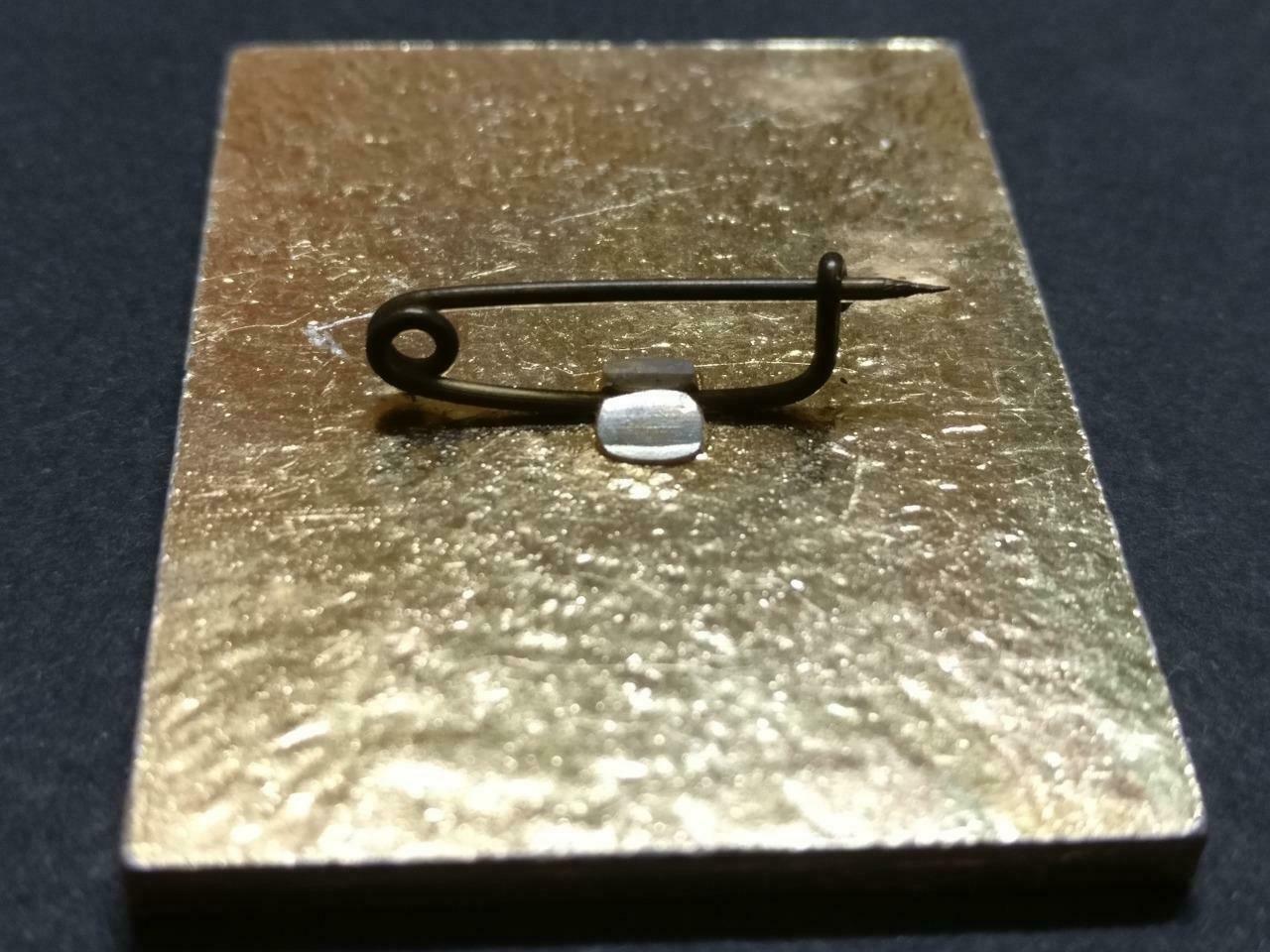 Vintage USSR Soviet Russian 1979 Football Rectangle Metal Pin Badge F/S B900