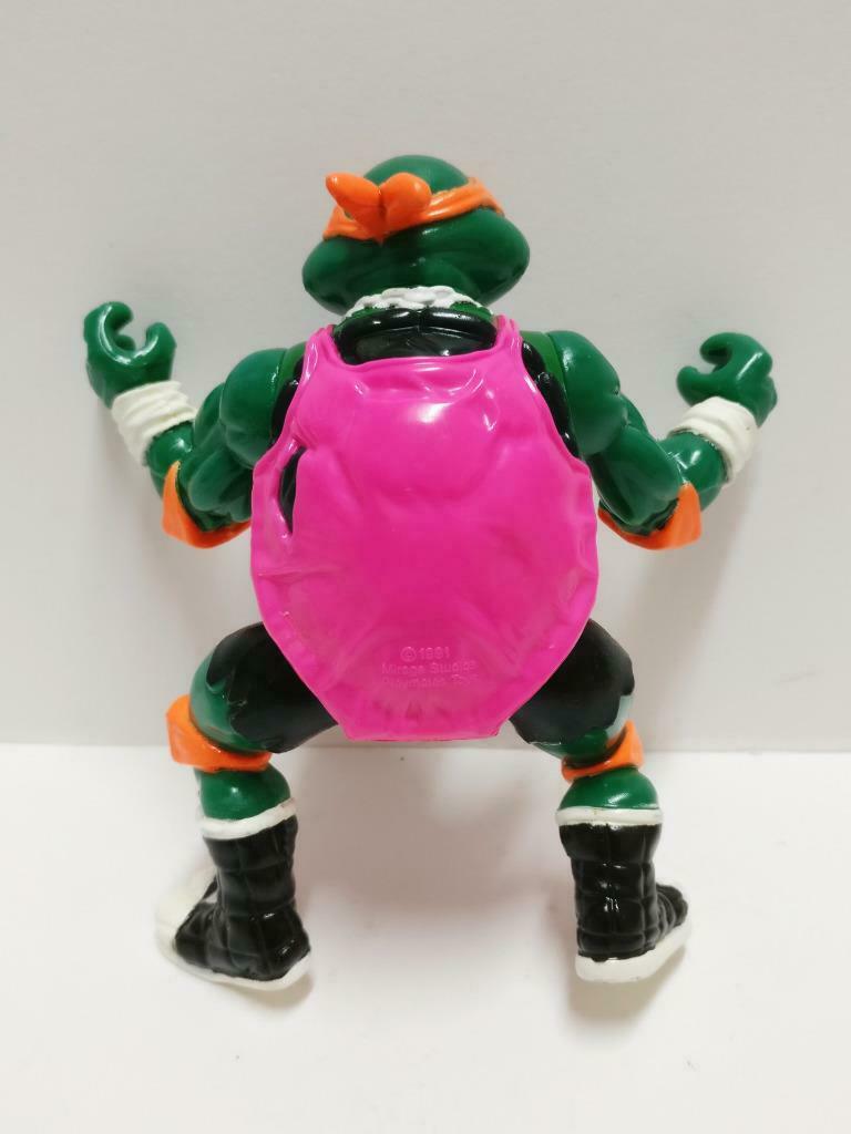 Vintage '91 Teenage Mutant Ninja Turtles Toy Figure Shell Slammin' Mike (A1339a)