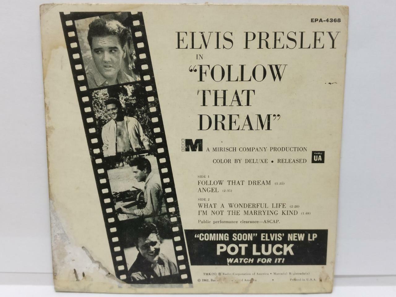 Elvis Presley Follow That Dream OST 1962 Germany 7" English EP (EP065)