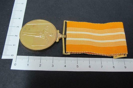 Rare Singapore Army Soldier Flag Gold Tone Medal Badge F/S  (A134)