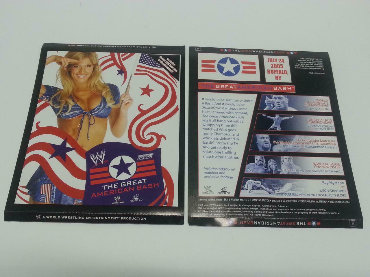 WWE WWF Wrestling The Great American Bash 2005 Singapore Only 4x VCD OOP (A826)
