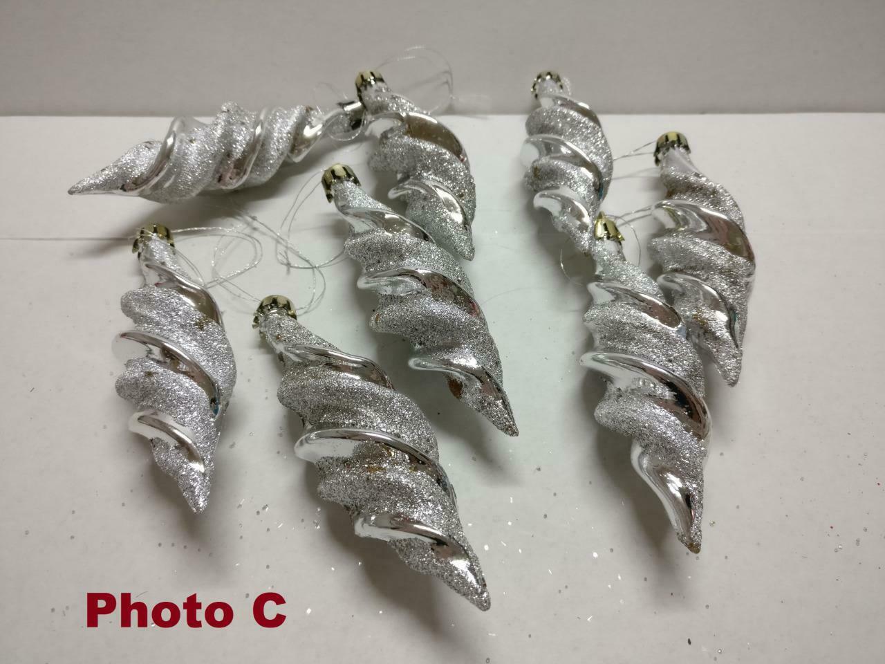 Vintage Christmas X'mas Tree Ornaments Icicles Star Bundle Lot x01 F/S (A2245)