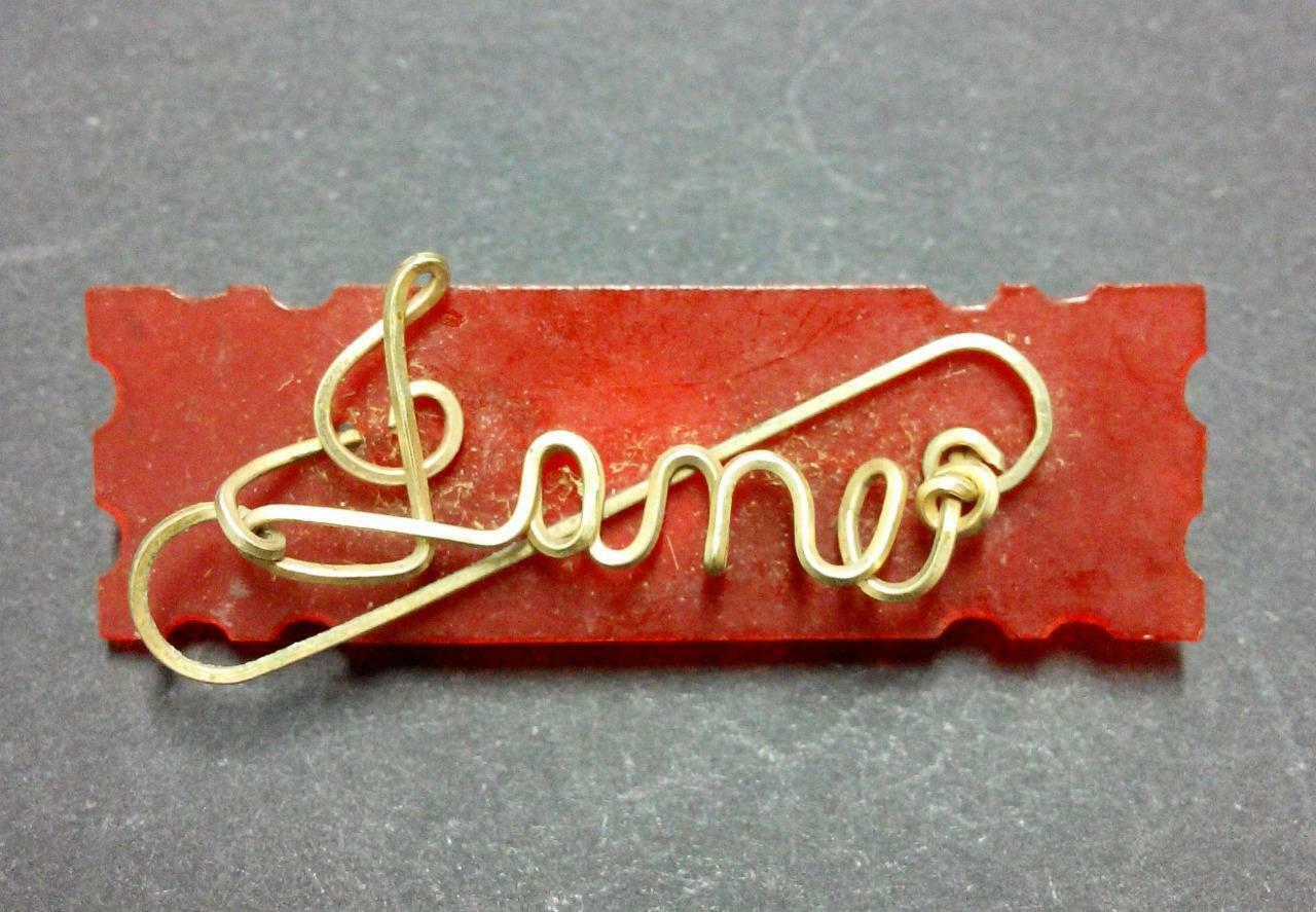 James Name Personalization Pin Badge F/S (B243)