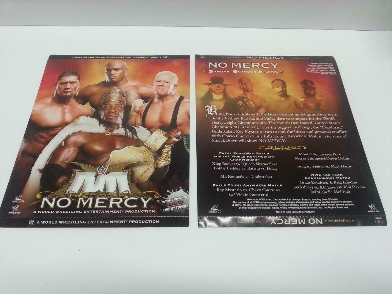 WWE WWF Wrestling RAW No Mercy 2006 Singapore Only 4x VCD Video CD OOP (A845)
