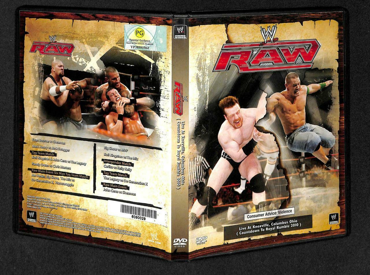 WWE RAW WWF Wrestling Jack Swagger John Cena Live Knoxville Singapore DVD A1408