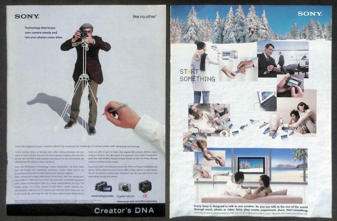 Vintage SONY Camera Sony Ericsson Magazine Advertisement Print Ad x 13 (P898)