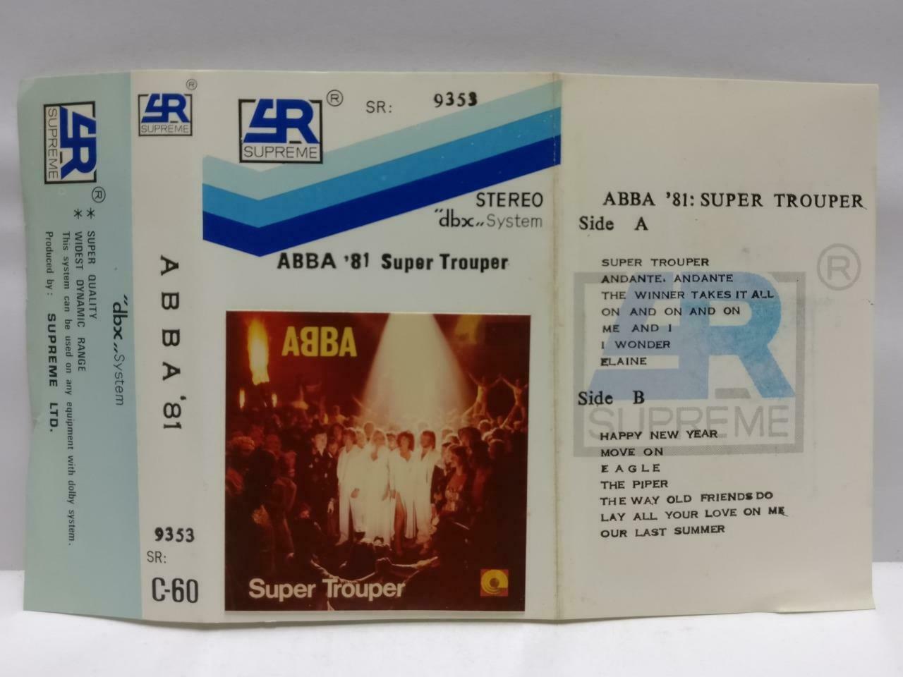 ABBA '81 Super Trouper Mega Rare Singapore SR English Cassette CT520