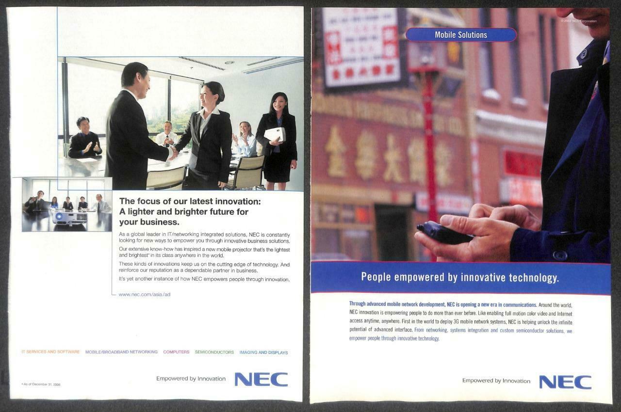 Vintage NEC Nokia 9500 Handphone Magazine Advertisement Print Ad x 8 (P900)