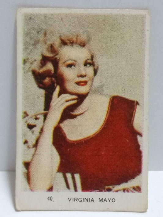 Vintage Actress Virginia Mayo Colour Mini Photo Trading Card F/S (A2326)