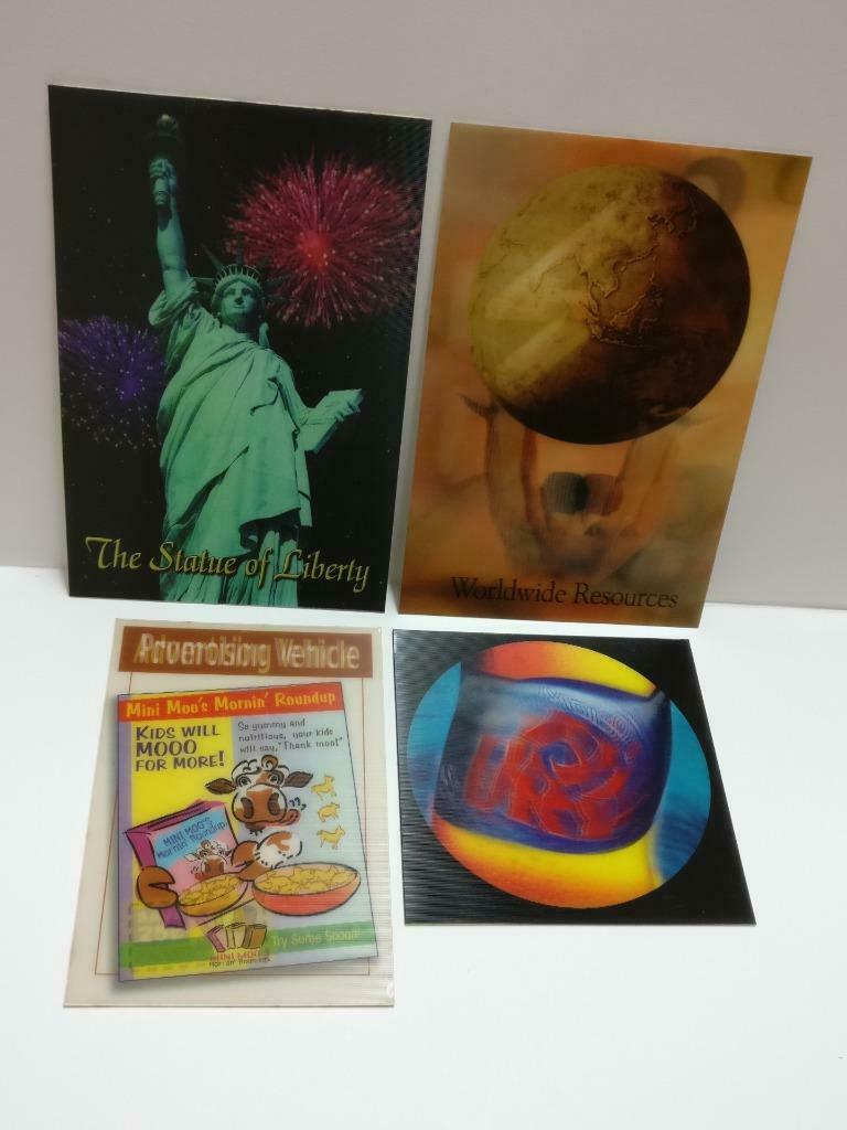 LUCKYPIGEON888 Statue Of Liberty Beer 3D Lenticular Postcard Lot Of 4 (E0499)