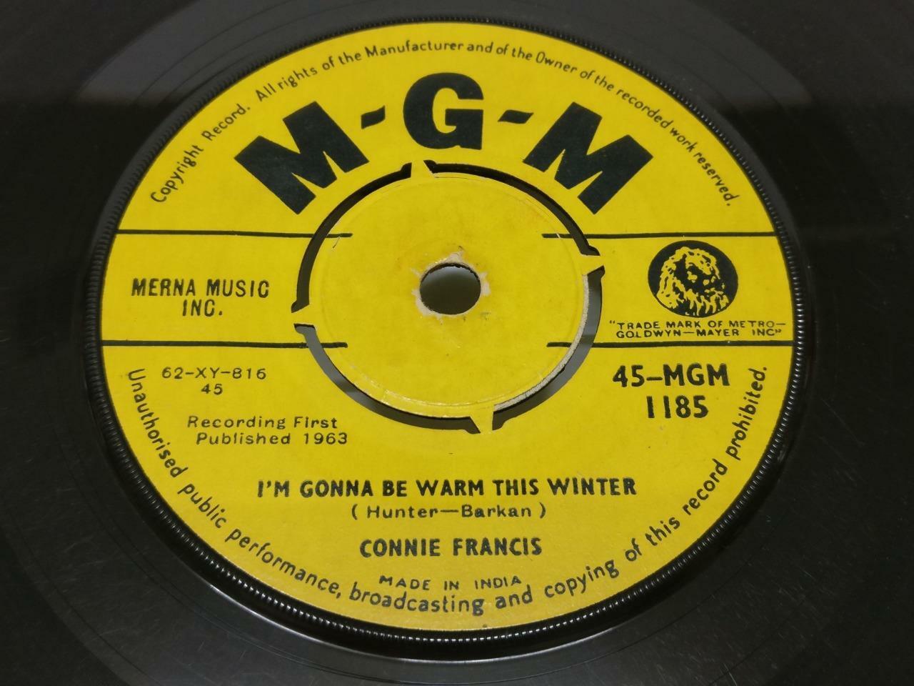 Connie Francis Pretty Little Baby 1963 Rare MGM India 7" EP  (EP038)