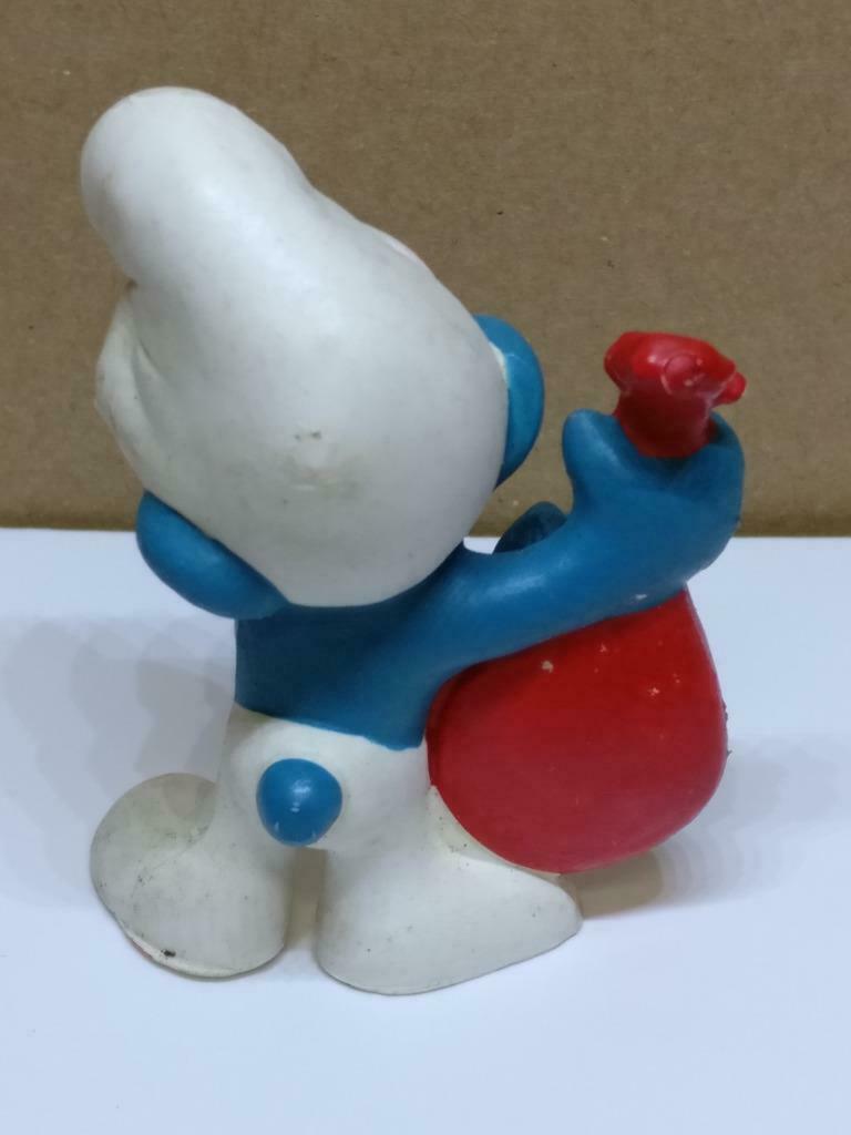 Vintage The Smurfs Musical Instrument Figurine 1969 Peyo Hong Kong x 01(A1773)