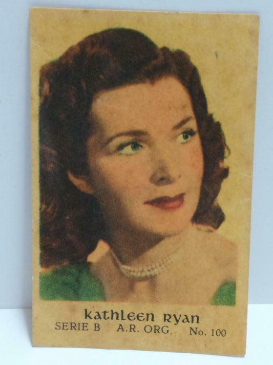 Vintage Actress Kathleen Ryan Colour Mini Photo Trading Card F/S (A2342)