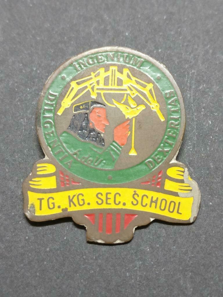 LP888 Vintage TG. KG. Singapore Tanjong Katong Secondary School Pin Badge F/S B919