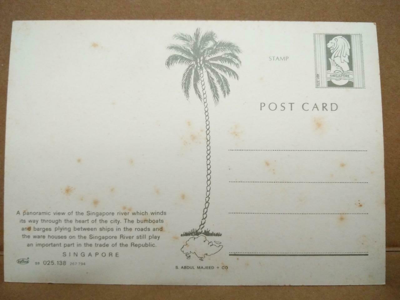 LUCKYPIGEON Singapore River Bumboats Barges Warehouse Postcard (C2025)