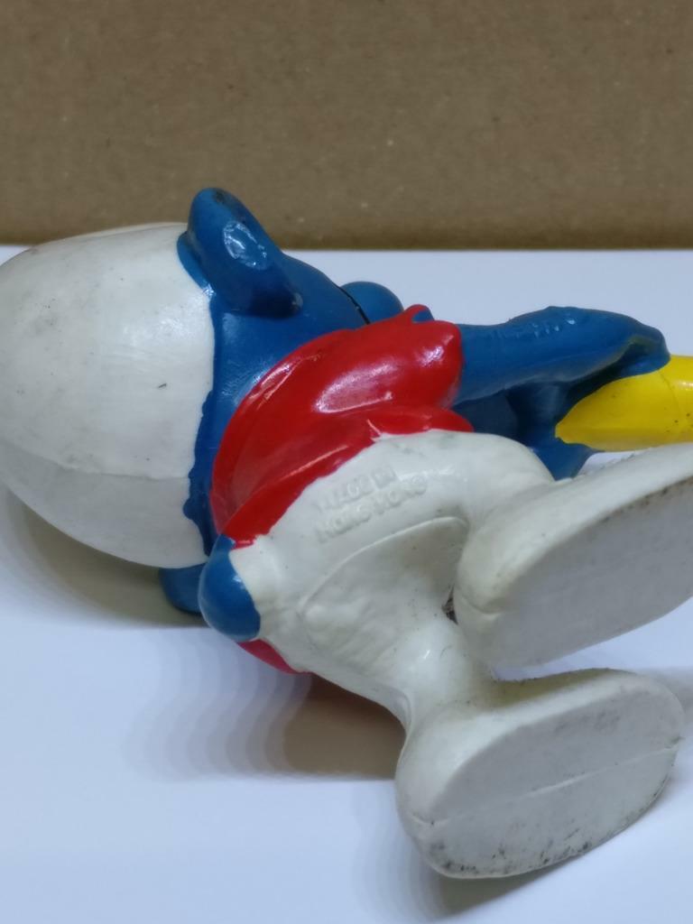 Vintage The Smurfs Musical Instrument Flute Figurine Hong Kong x1 Piece (A1774)