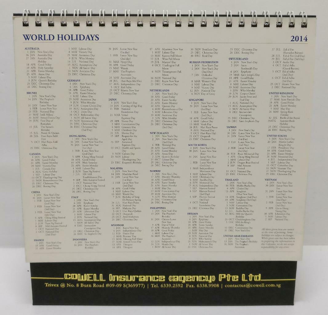 Sport Cars 2014 Desk Calendar Ferrari BMW Bugatti Lamborghini Mercedes (A2086)