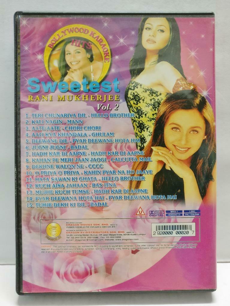 India Bollywood Karaoke Hits Rani Mukherjee Malaysia Video CD VCD CD997