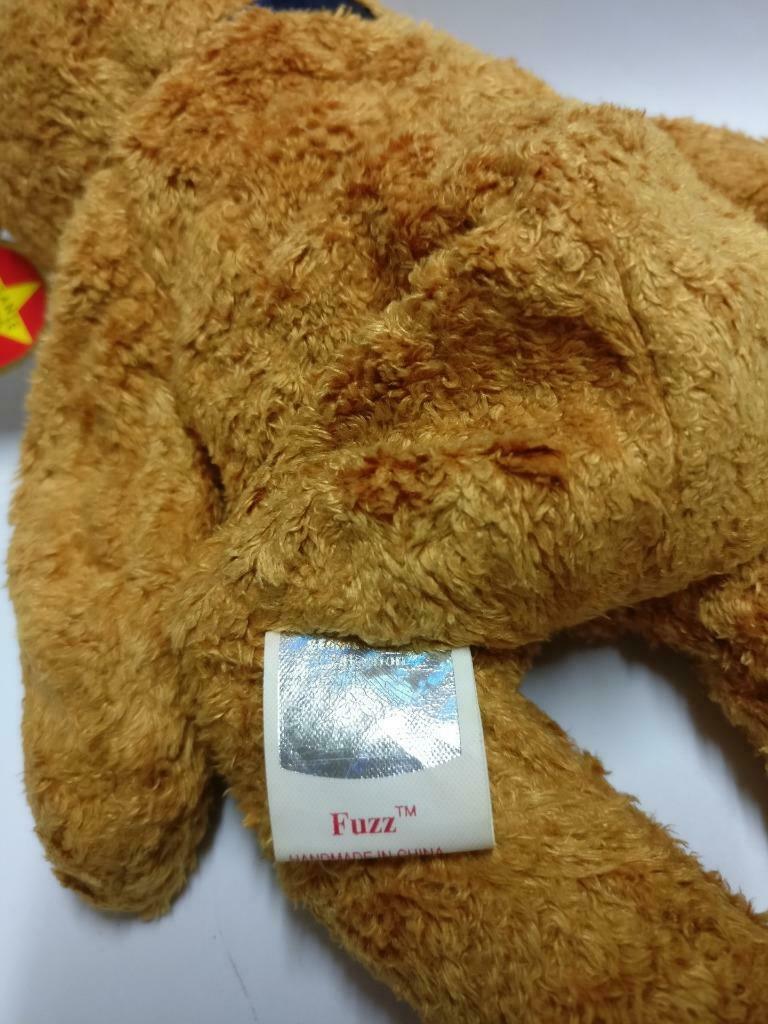 Vintage Ty Beanie Baby Brown Fuzz Bear 8" 1998 KR Plush Soft Toy F/S (PTY116)