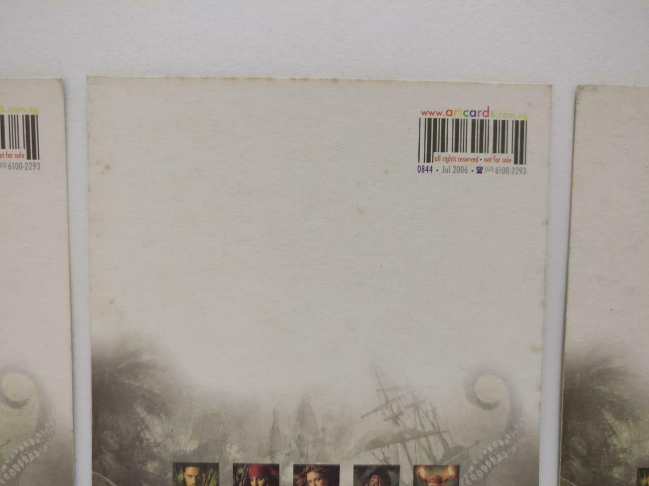 LUCKYPIGEON888 Movie Pirates of the Caribbean Johnny D Postcard Lot Of 3 E0463