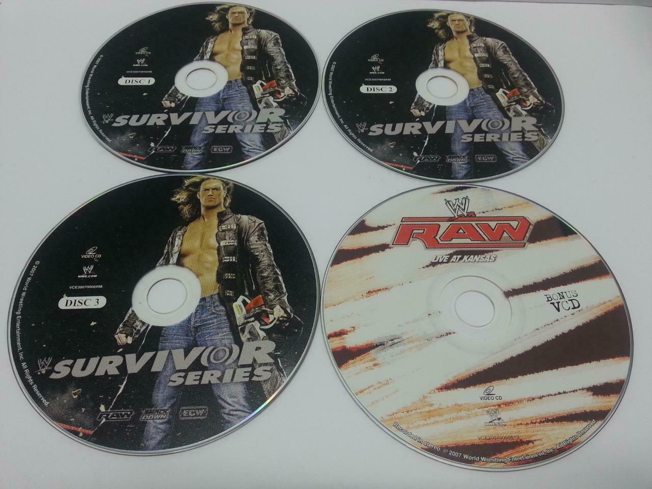 WWE WWF Wrestling RAW Survivor Series 2007 Singapore Only 4x VCD OOP (A856)
