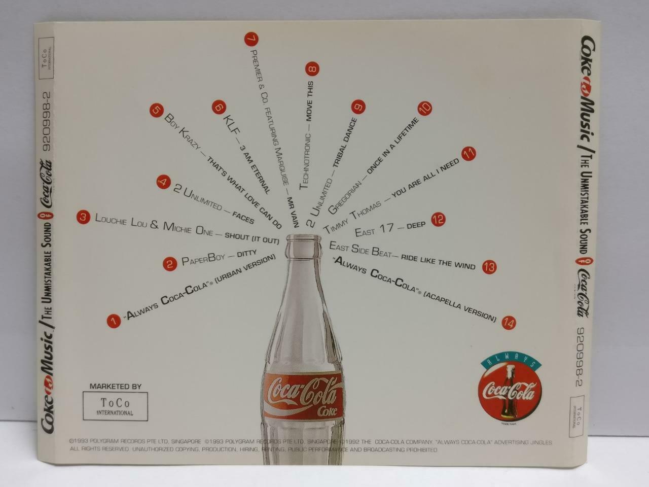 Various Artist Coke Is Music Gregorian East17 1993 Rare Singapore CD (CDS292)