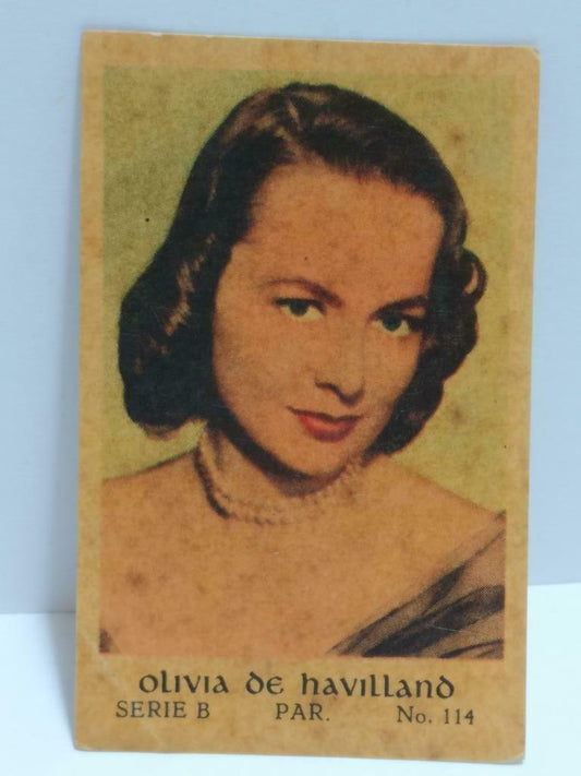 Vintage Actress Olivia De Havilland Colour Mini Photo Trading Card F/S (A2331)