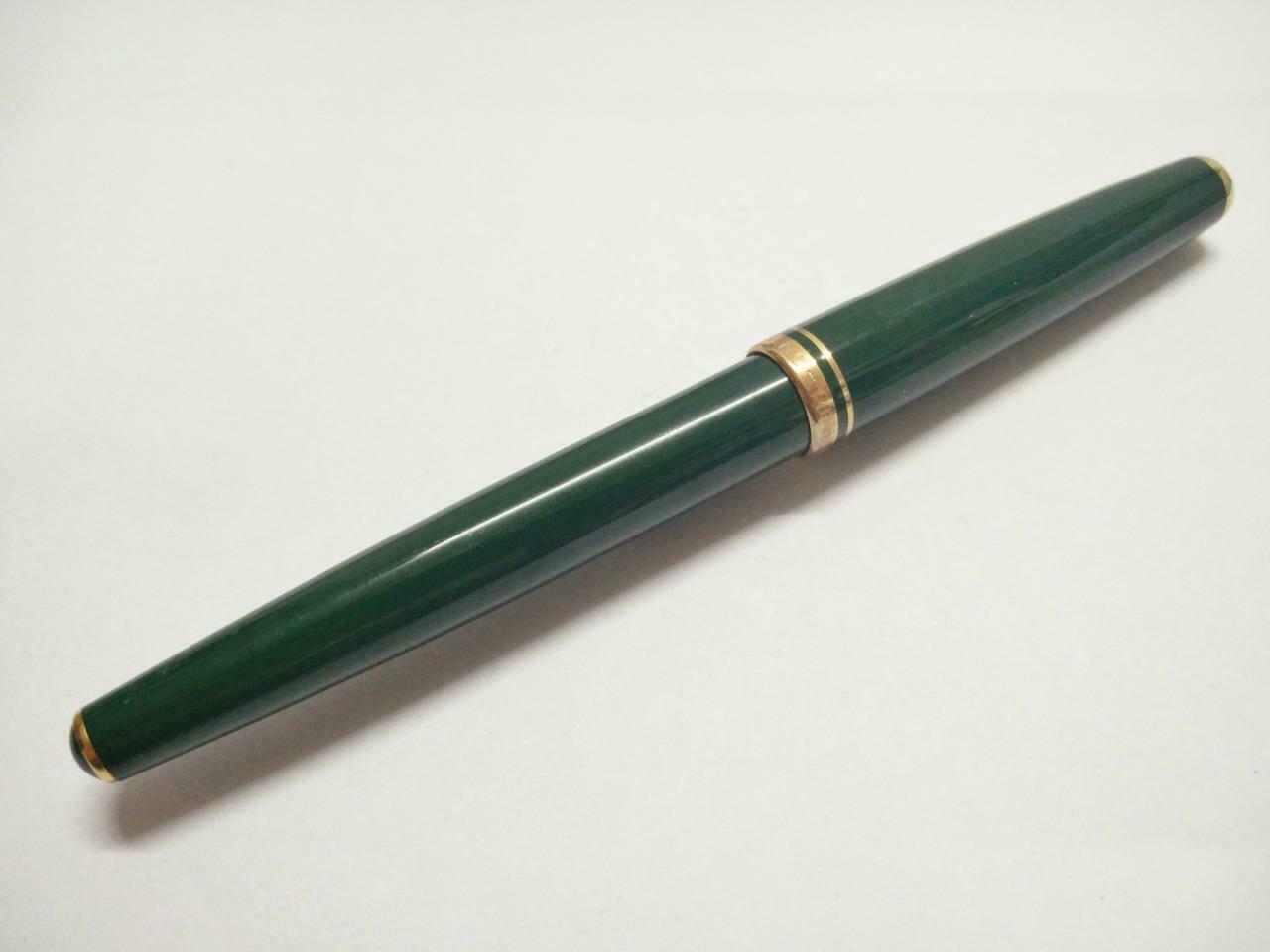 Vintage Preowned Green Montblanc Mont Blanc Gold Tone Fountain Pen (A1591)