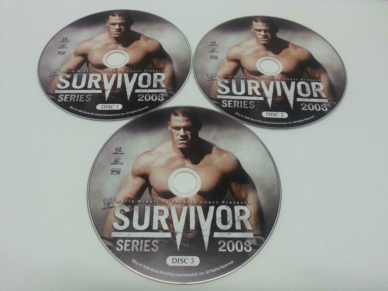 WWE WWF Wrestling Survivor Series 2008 Singapore Only 3x VCD Video CD OOP (A857)
