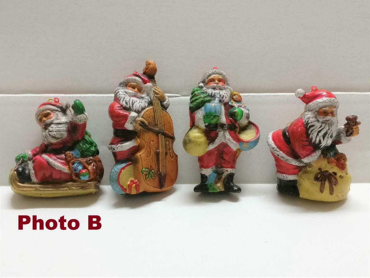 Vintage Christmas X'mas Tree Ornaments Snowman Santa Bundle Lot x01 F/S (A2243)