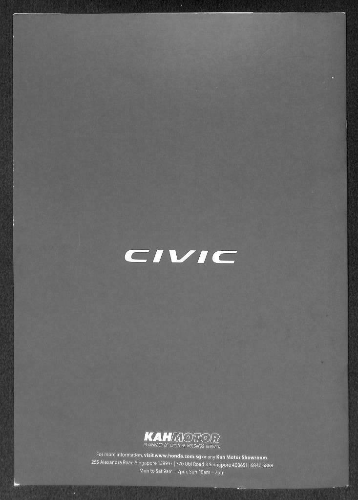 Honda Civic Singapore Car Catalogue Civic M028
