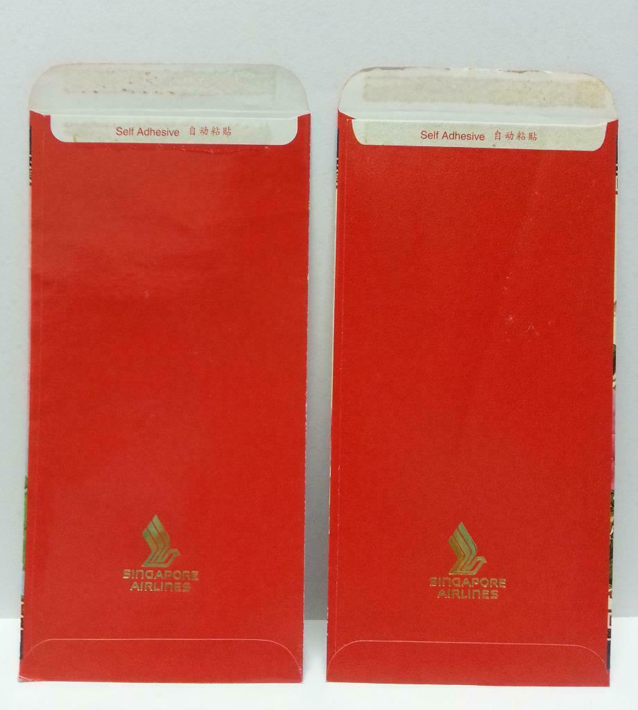 Singapore Airlines Chinese New Year Red Packets Pocket Envelope - 4pcs (AC164)