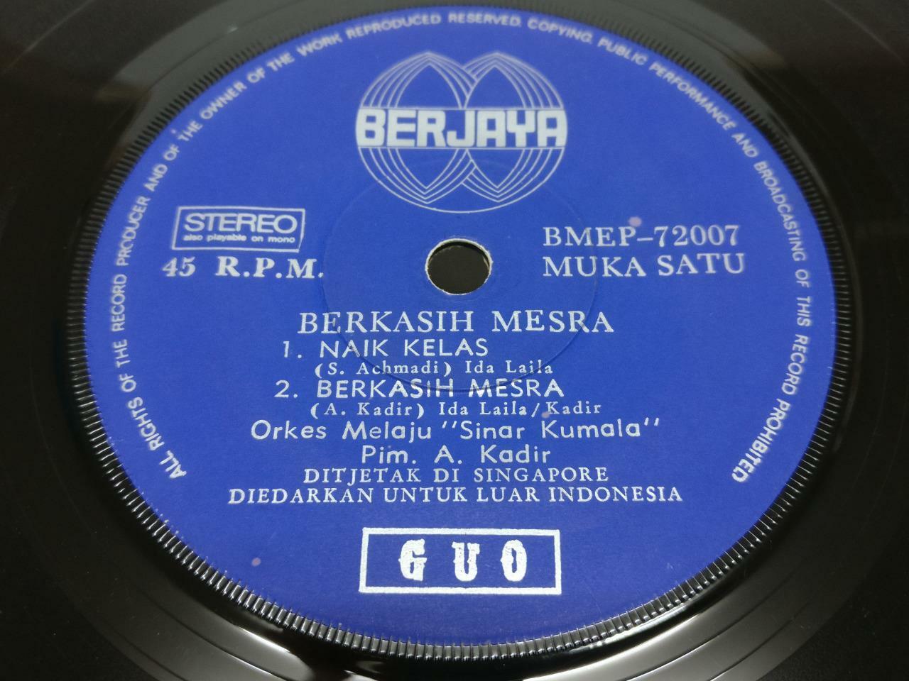 Malaysia Malay Berkasih Mesra Ingin Rare Sinar Kumala Band Jewellery EP 7" EP340