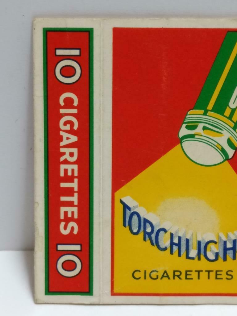 Vintage Malaysia Torchlight Cigarettes Ephemera Empty Paper Box Cover F/S A2314