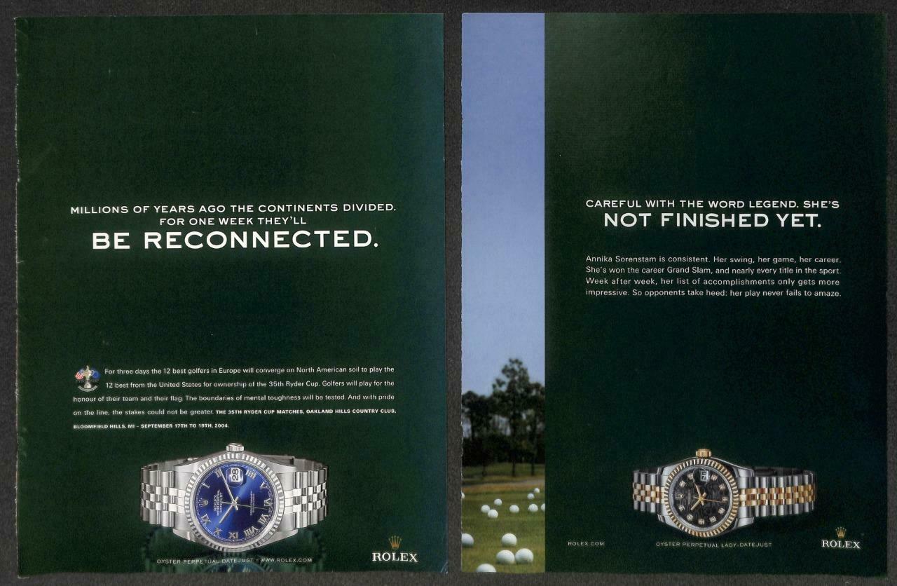 Vintage Rolex Watch Magazine Advertisement Print Ad x 5 (P923)