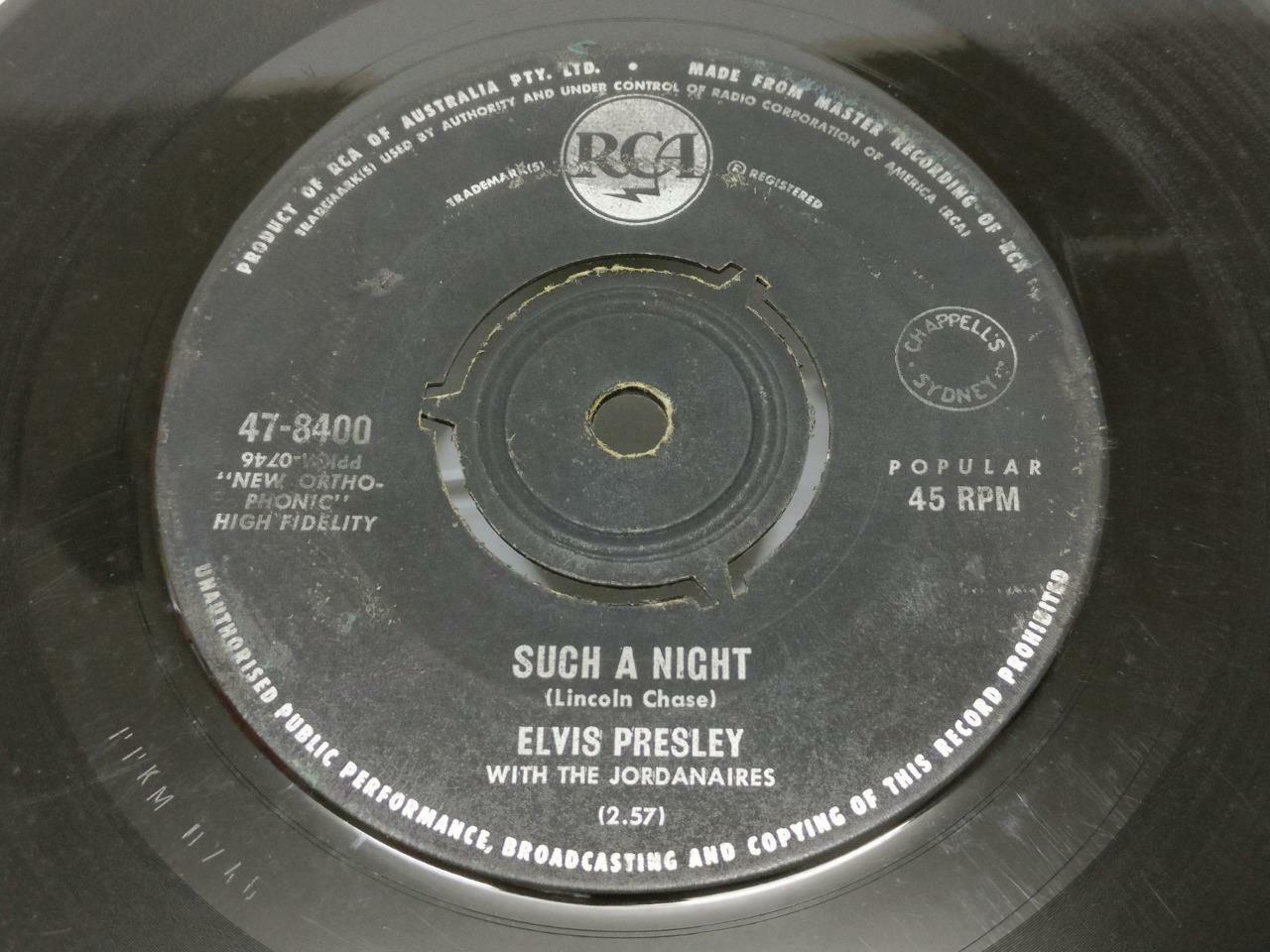 Elvis Presley Never Ending Such A Night Australia 7" English EP (EP073)