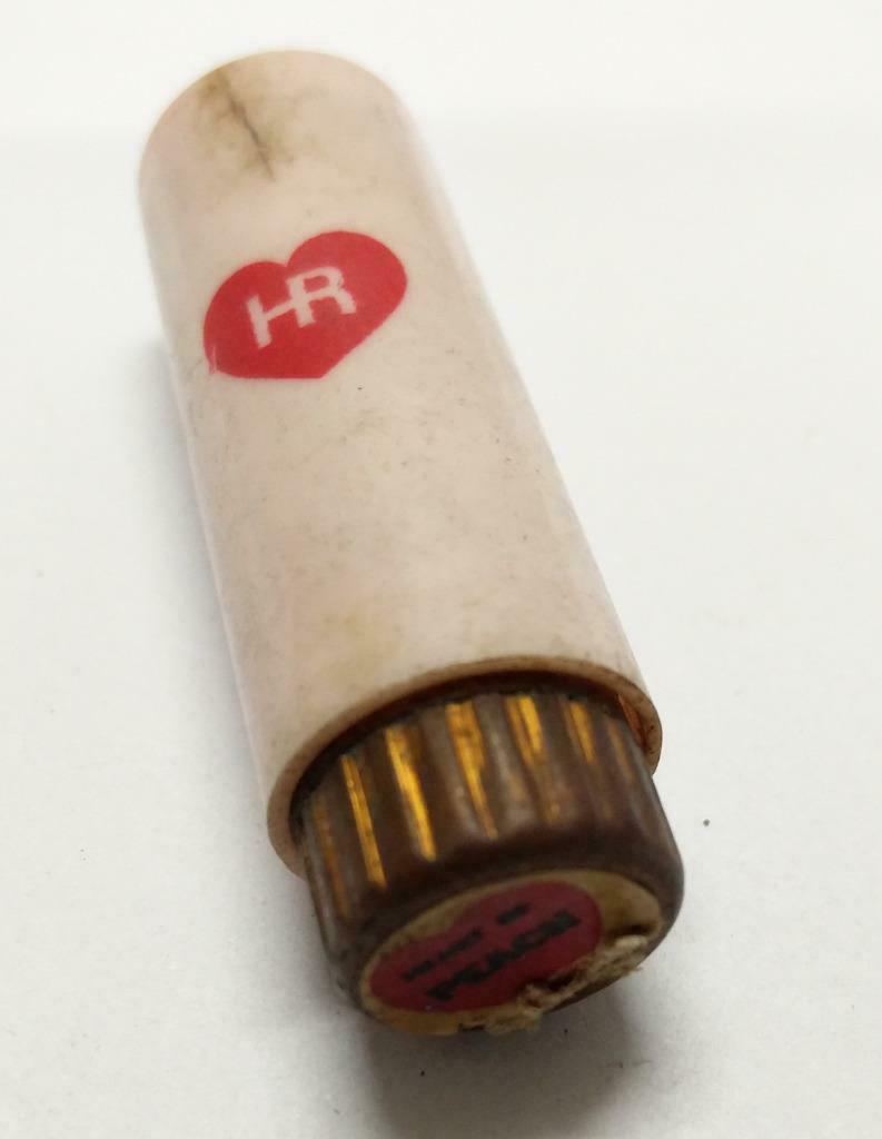 Vintage Old Used Obsolete HR Cute Logo Cosmetics Lipstick Case (B597)